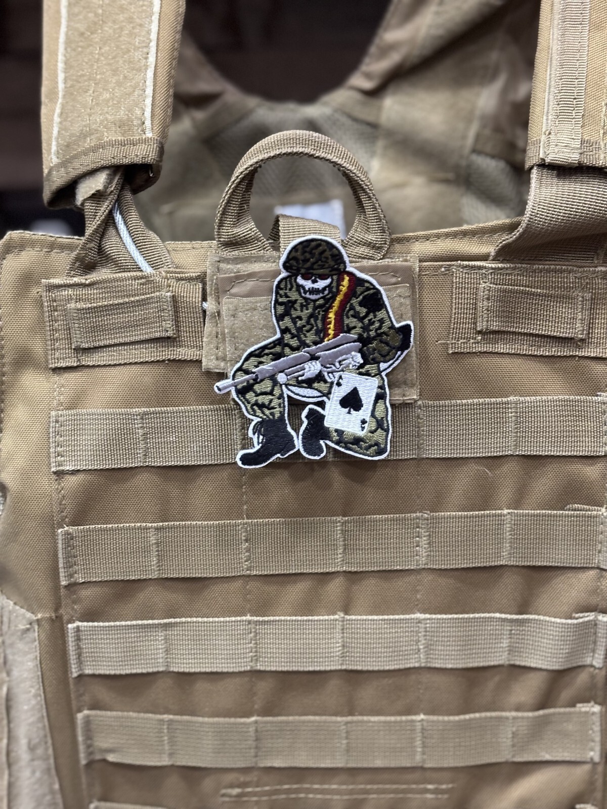 Tactical Vest brown Plate Carrier Rig- Adjustable.