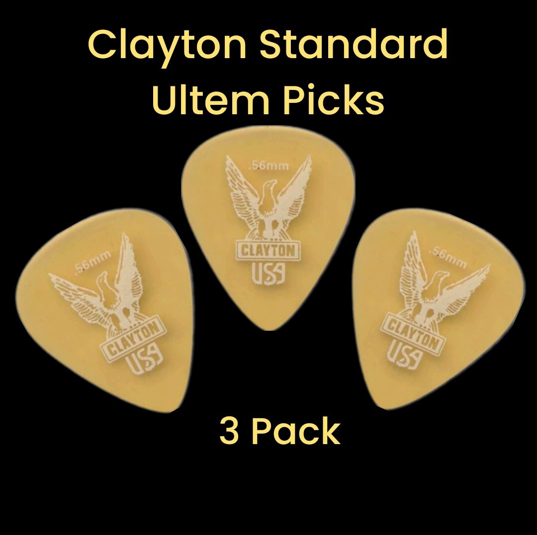 Clayton Standard Ultem Picks, .56mm Gauge, 3 Picks