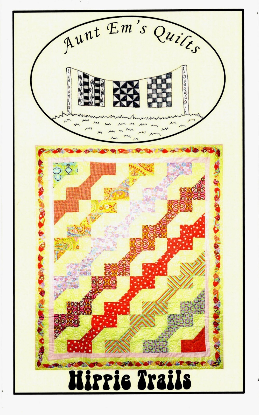 Hippie Trails Quilt Pattern by Aunt Em's Quilts