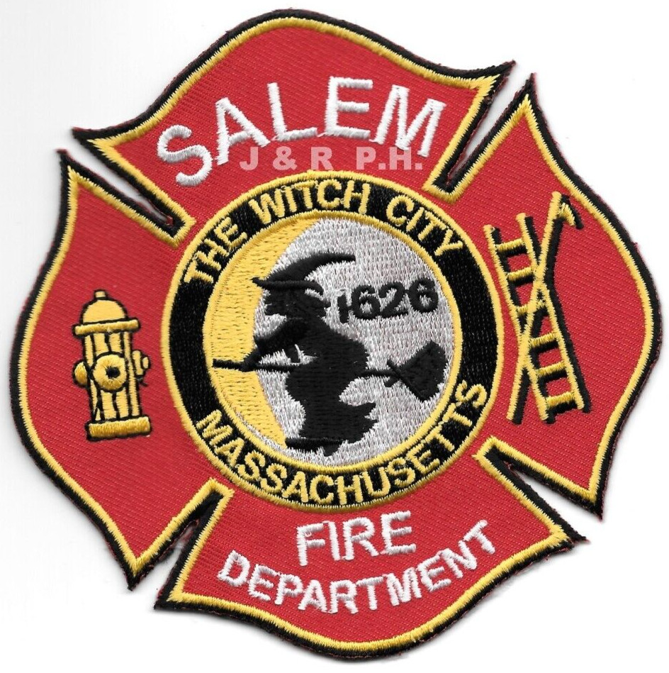 Salem Fire Dept., Massachusetts  "Witch City - 1626" (4" x 4" size) fire patch