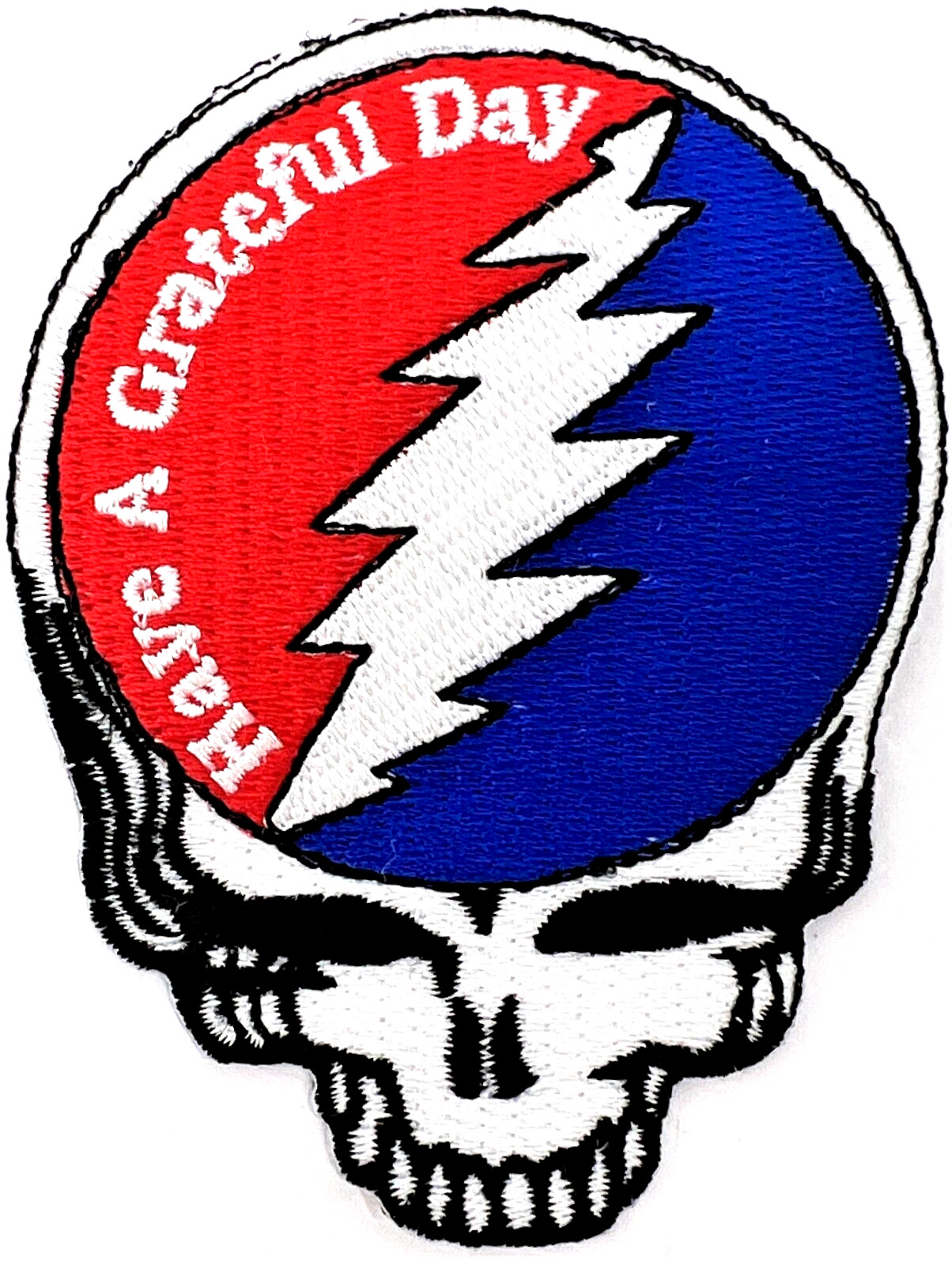 Grateful Dead Steal Your Face Lightning Bolt Embroidered Rock Iron on Patch