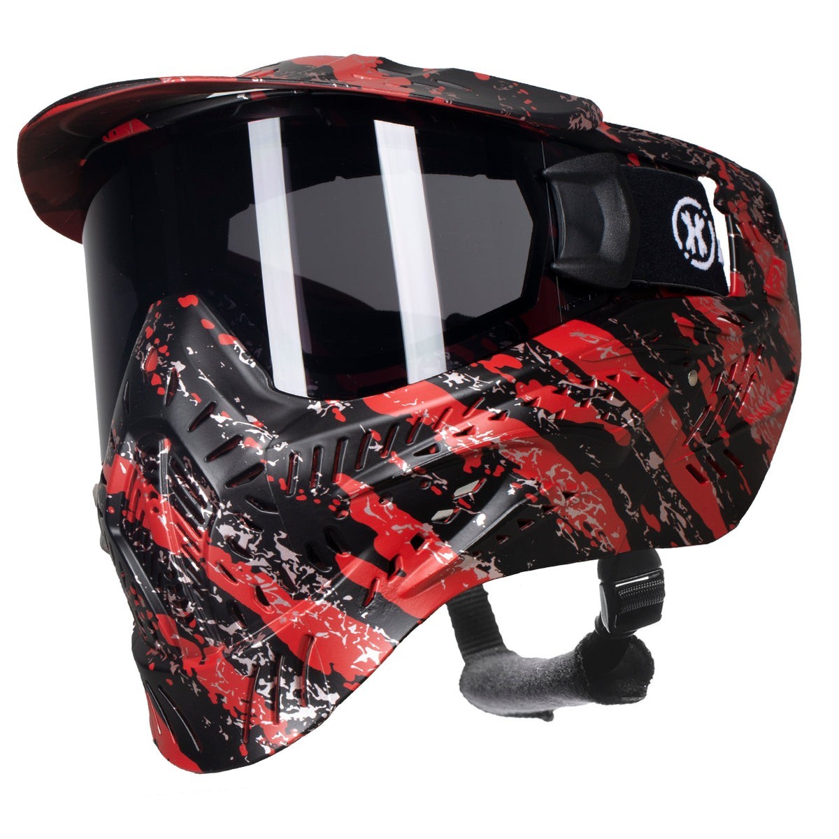 HK Army HSTL Thermal Paintball Airsoft Goggles Mask - Fracture Black/Red