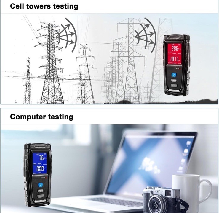EMF Meter, Detects Electric and Magnetic Fields, Handheld Digital EMF Detector