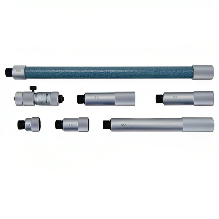 Mitutoyo 137-213 Tubular Vernier Inside Micrometer, Extension Rod Type, 2-20"