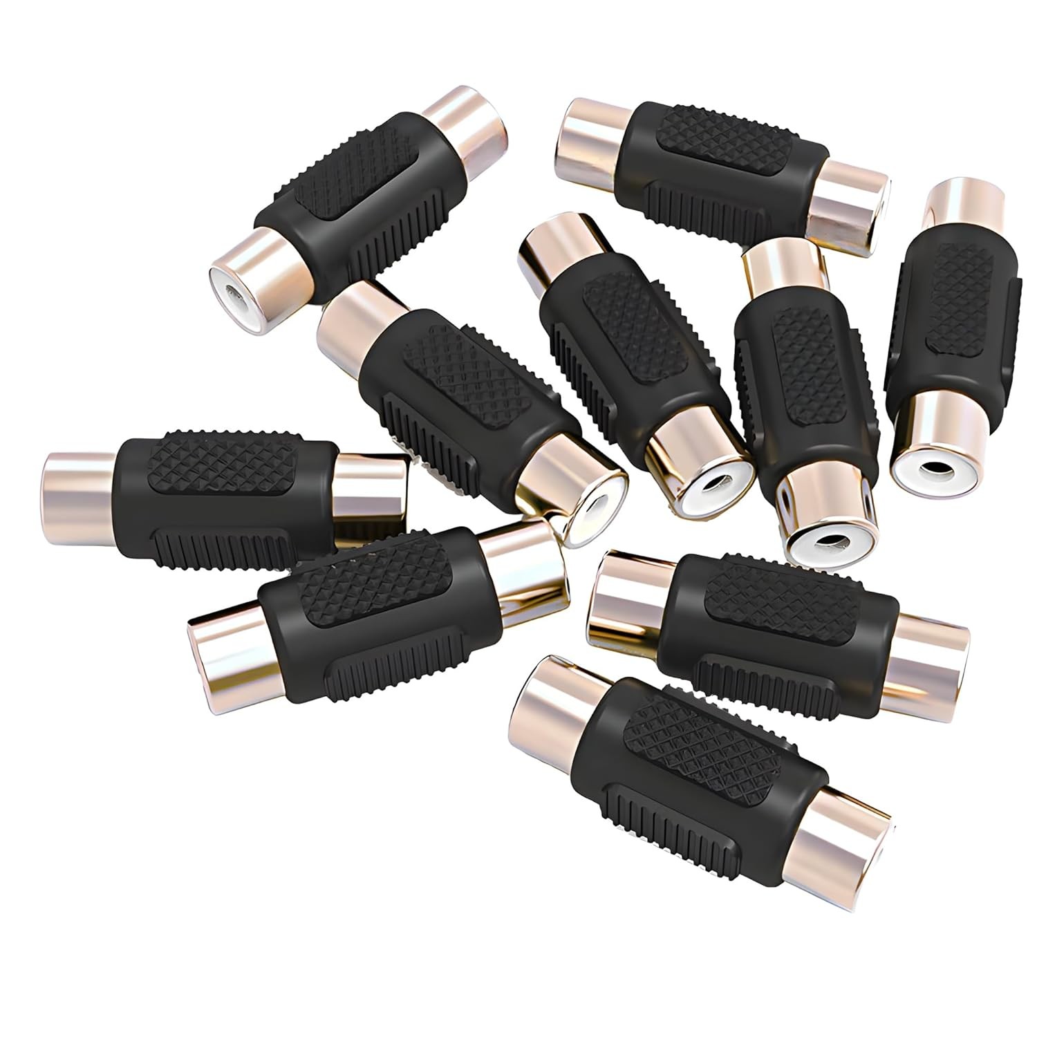 10x RCA Female to Female Coupler Audio Video Adapter for Phono Speaker RCA Cable