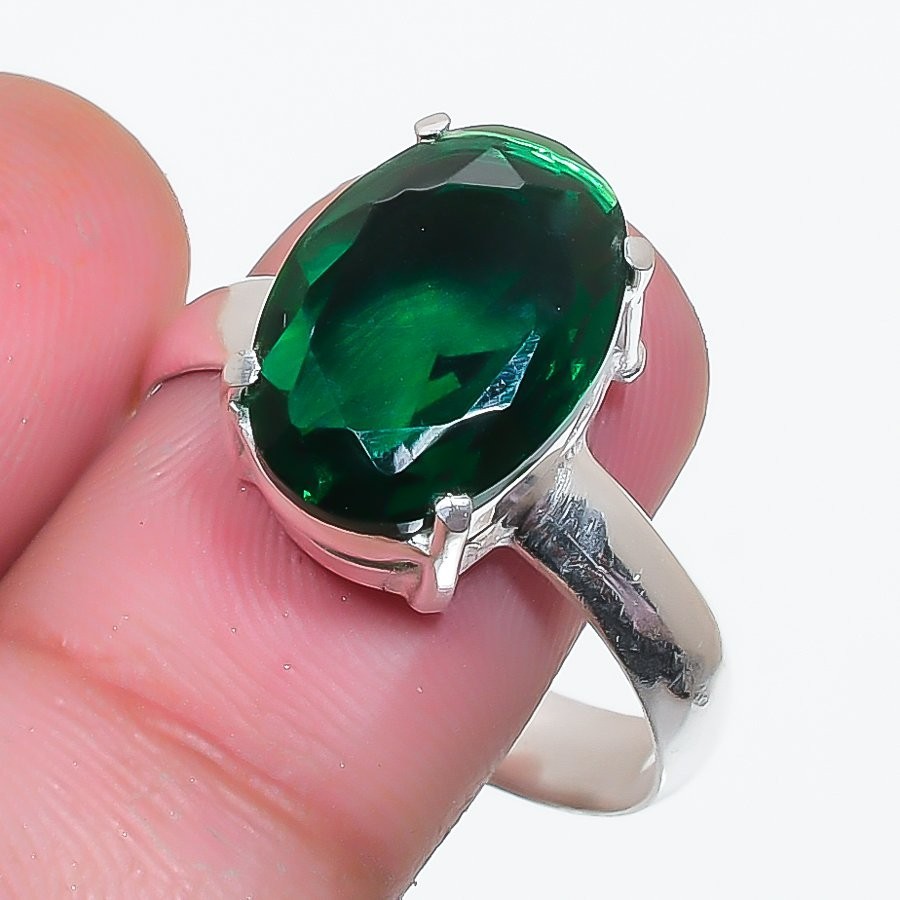 Chrome Diopside Gemstone 925 Sterling Silver Jewelry All Size Ring For Gift