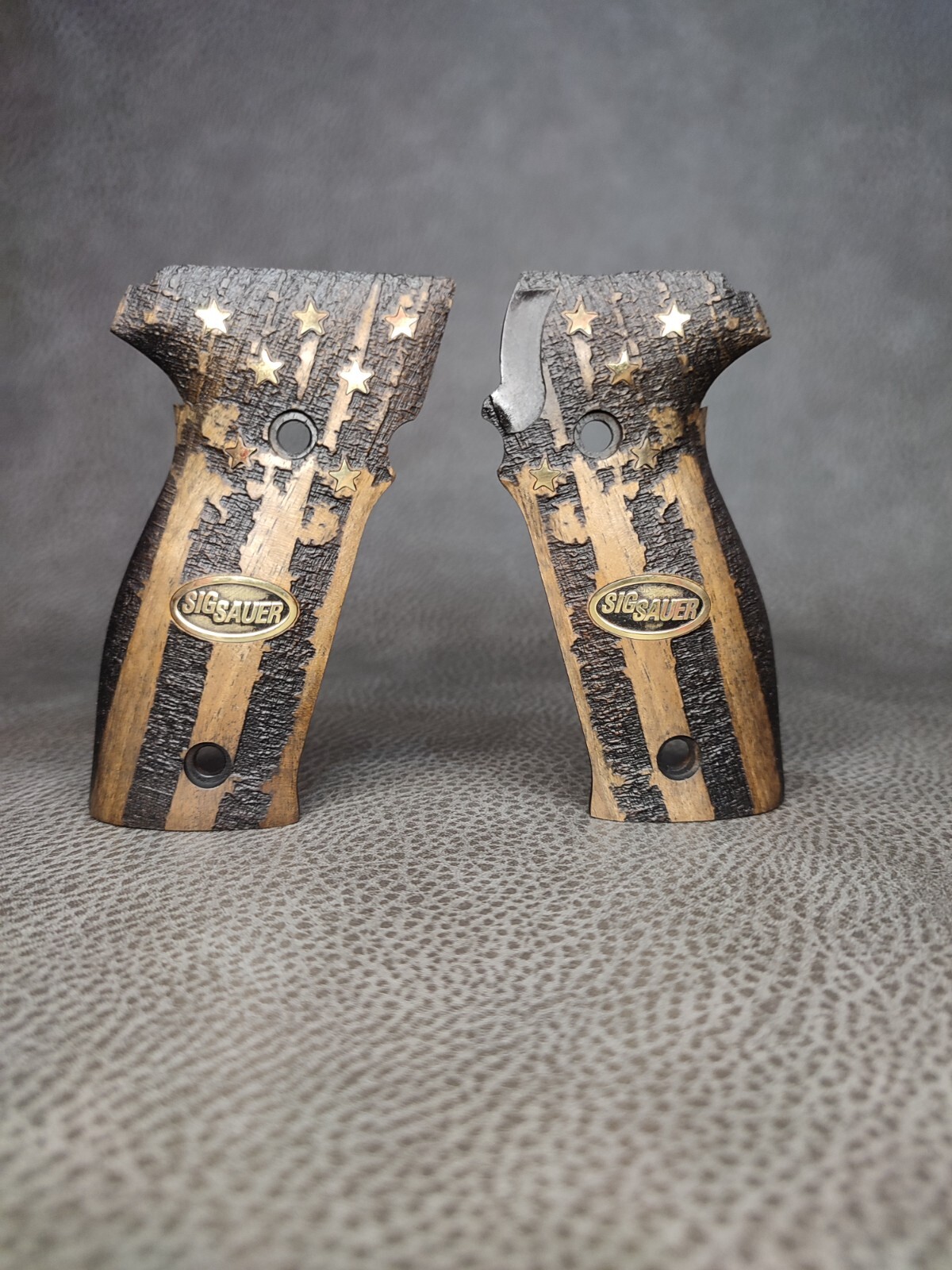 NEW SIG P226 Pistol GRIP GOLD METAL GRIP TURKISH WALNUT WOOD NICE HAND MADE RARE
