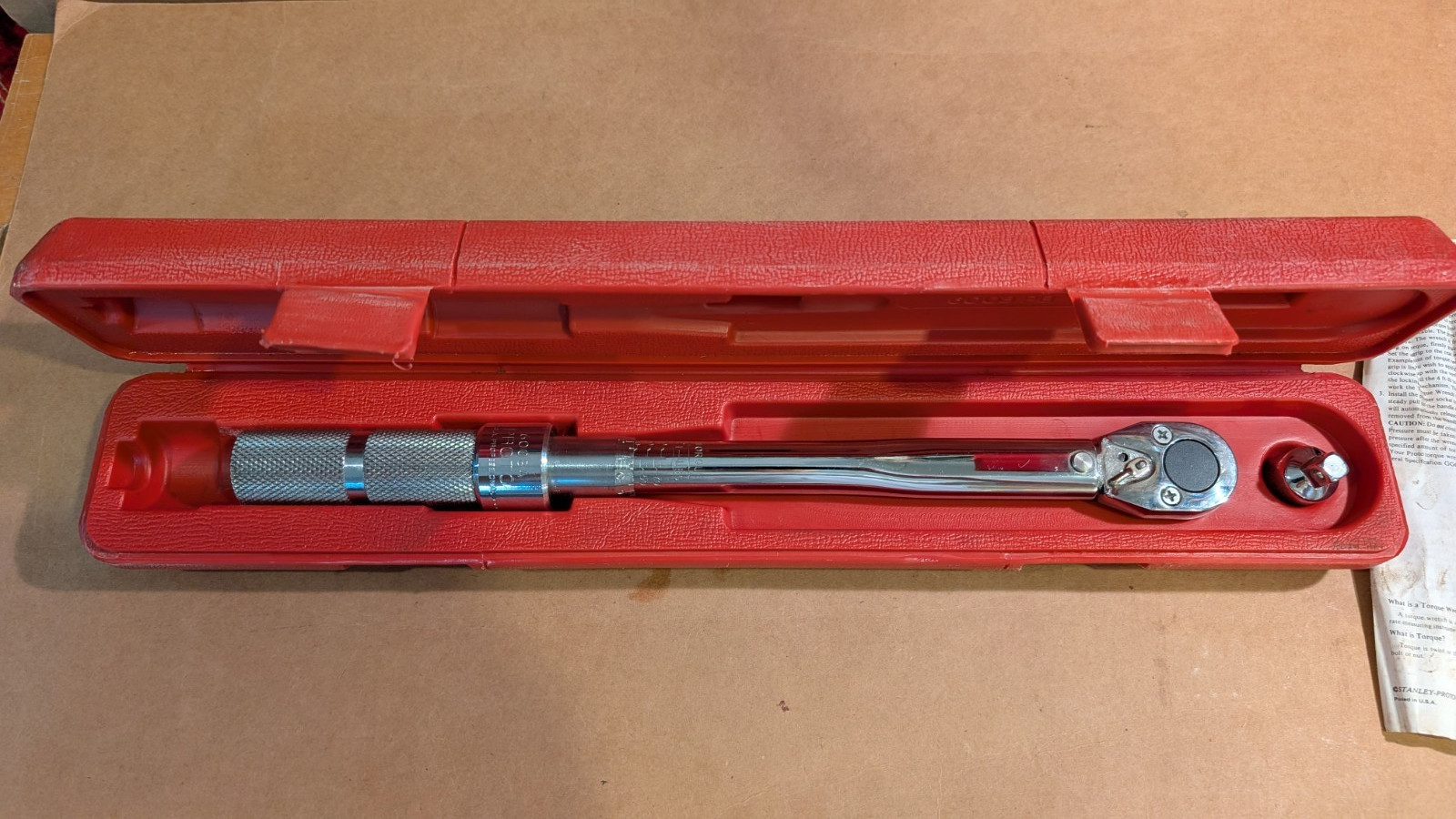 Proto 6008A Torque Wrench 10-80Ft.Lbs bi-directional 1/2” drive w/ case+instruct