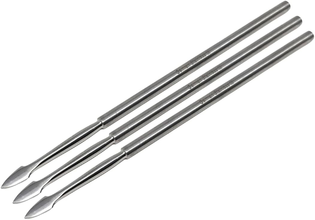 3 Pcs Dissecting Probe Needle Straight Arrow Point Made of Stainless Steel