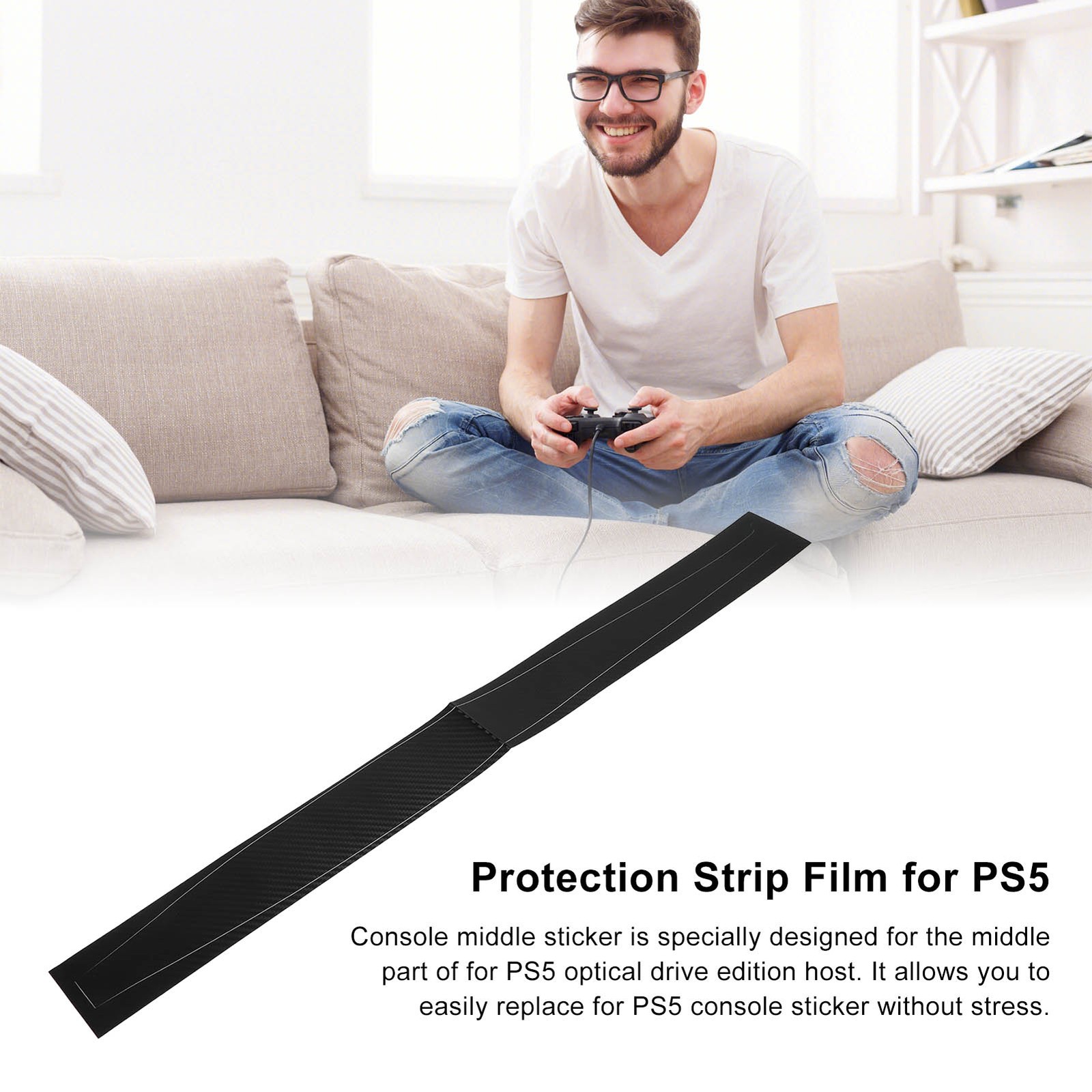 For Console Middle Skin Integral Scratch Resistant Middle Strip Sticker NMNH