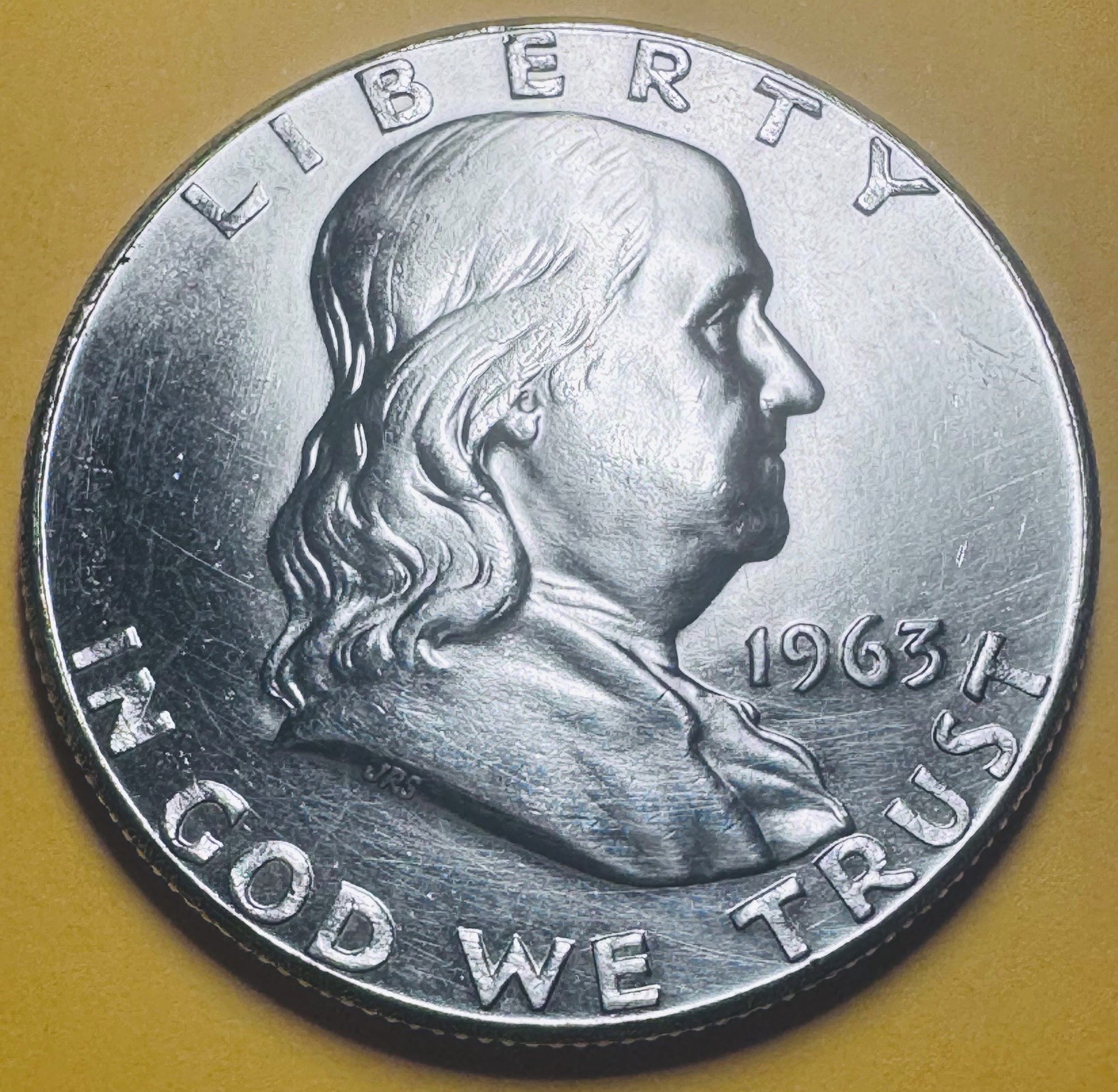 1963 franklin Silver half dollar uncirculated