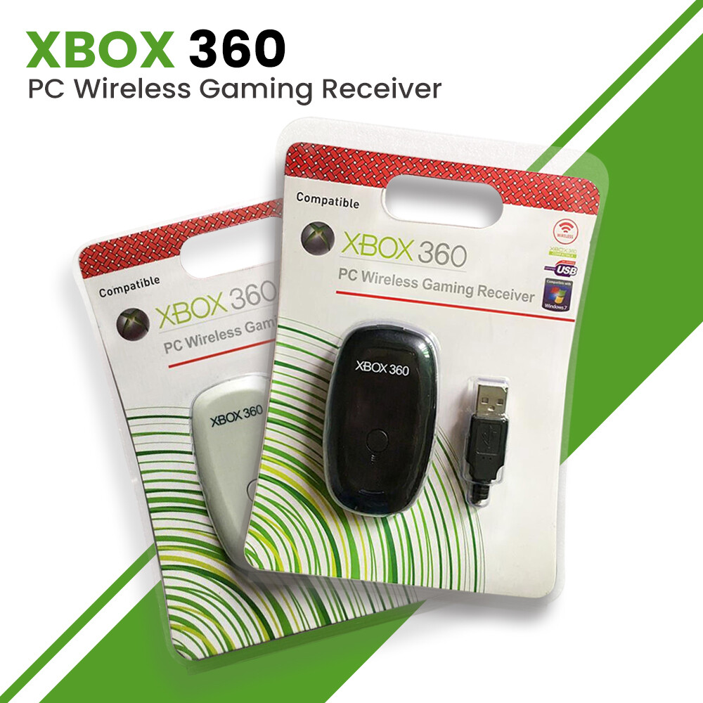 PC Wireless Controller Game Receiver Adapter for Microsoft XBOX 360-Black/White