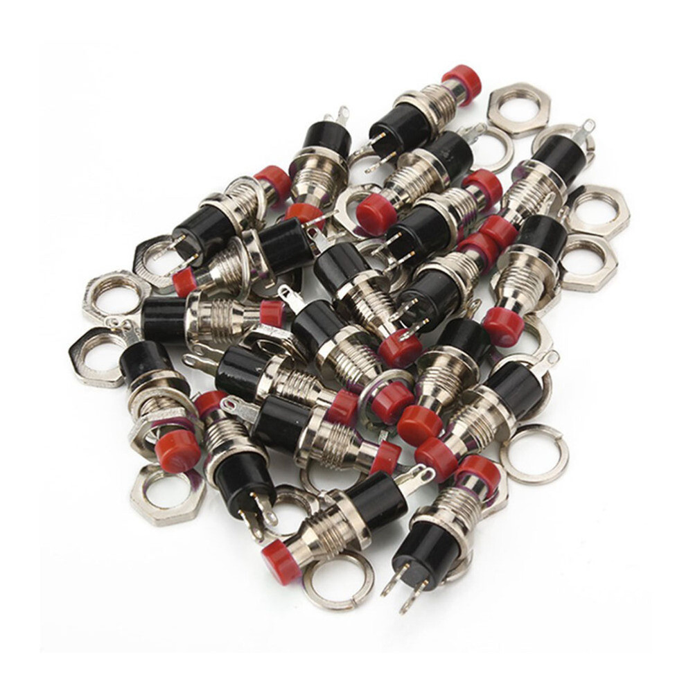 20 Pcs Miniature Push Button Switch Microswitch 0.5A Red Momentary