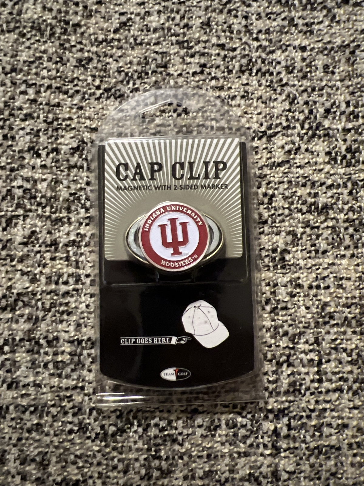 NCAA Indiana Hoosiers University Golf Cap  Hat Clip W/ double sided ball marker