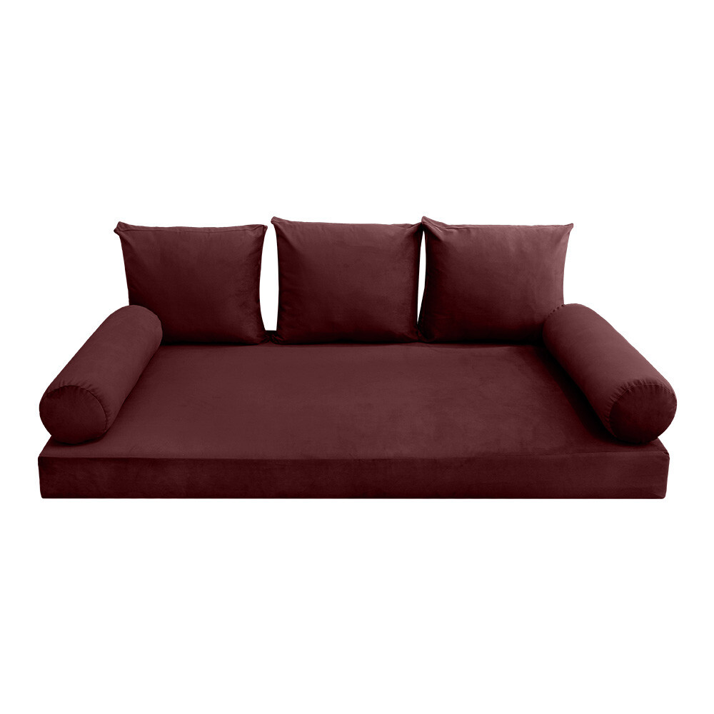 STYLE V3 Twin Velvet Knife Edge Indoor Daybed Mattress Pillow |COVER ONLY| AD368