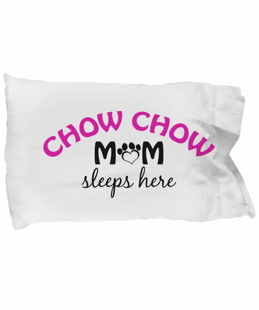 DogsMakeMeHappy Chow Chow Mom and Dad Pillow Cases (Dad)