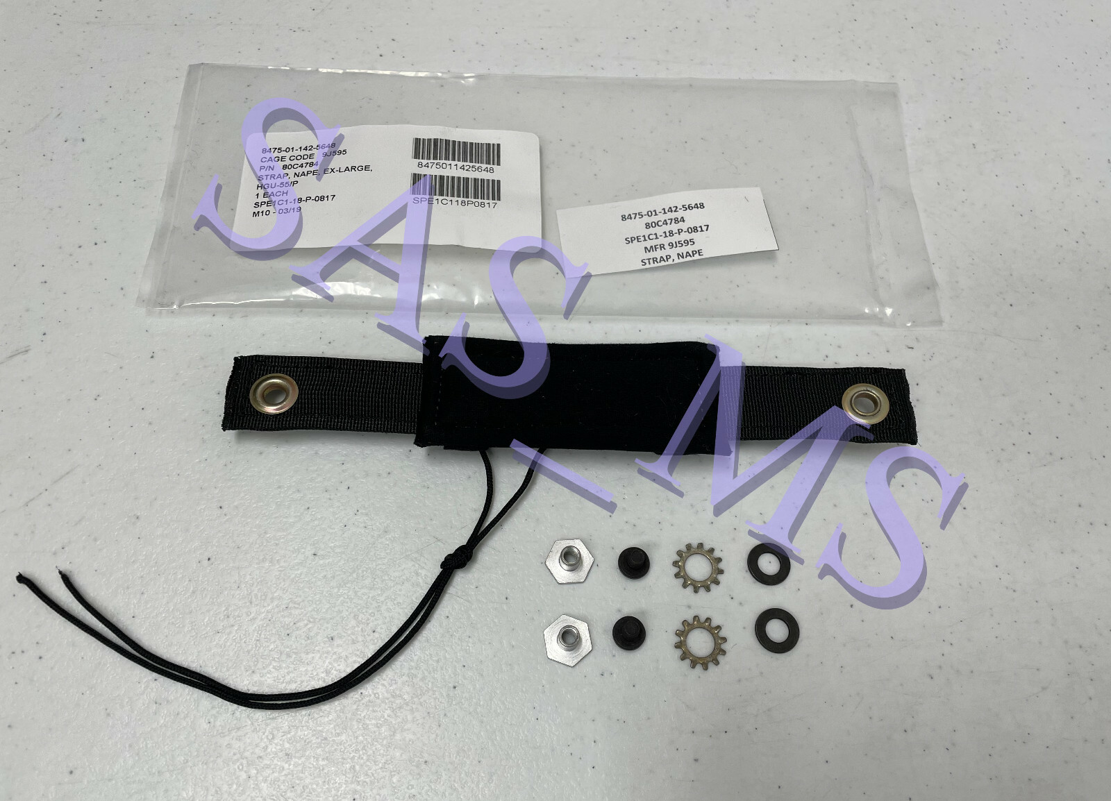 HGU 55/P FLYERS 80C4784 NAPE STRAP PAD BLACK EX-LARGE NEW 5648