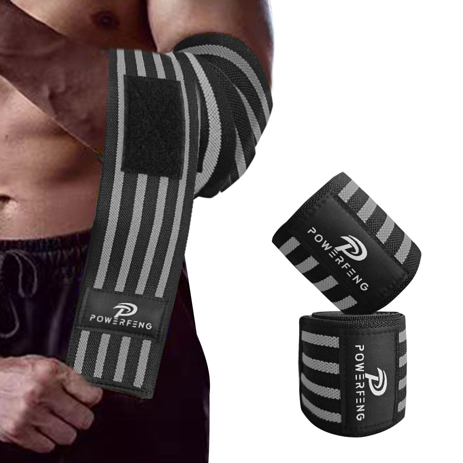 Elbow Wraps for Weightlifting：Elbow Sleeve Weightlifting Support for Bench Pr...