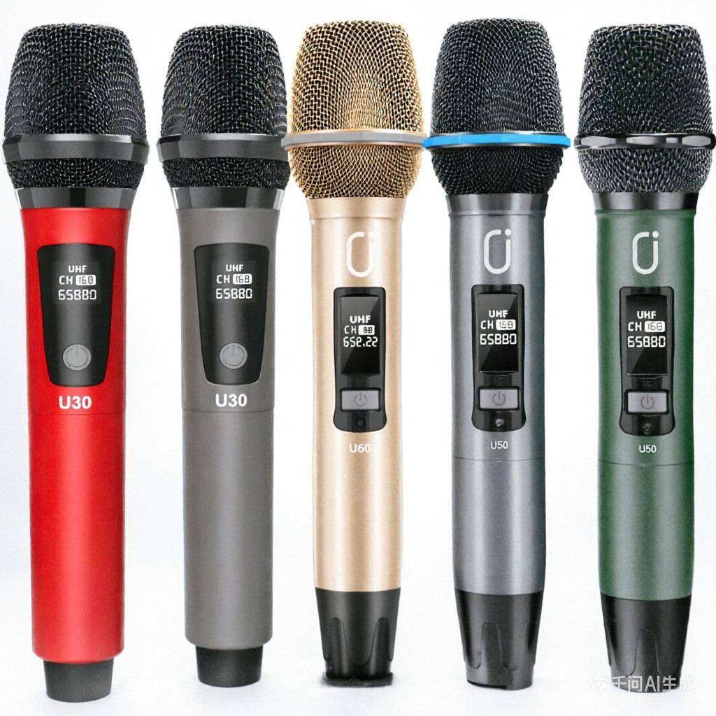 FarFun Wireless Microphone Rechargeable UHF Handheld Mic for Stage Performance