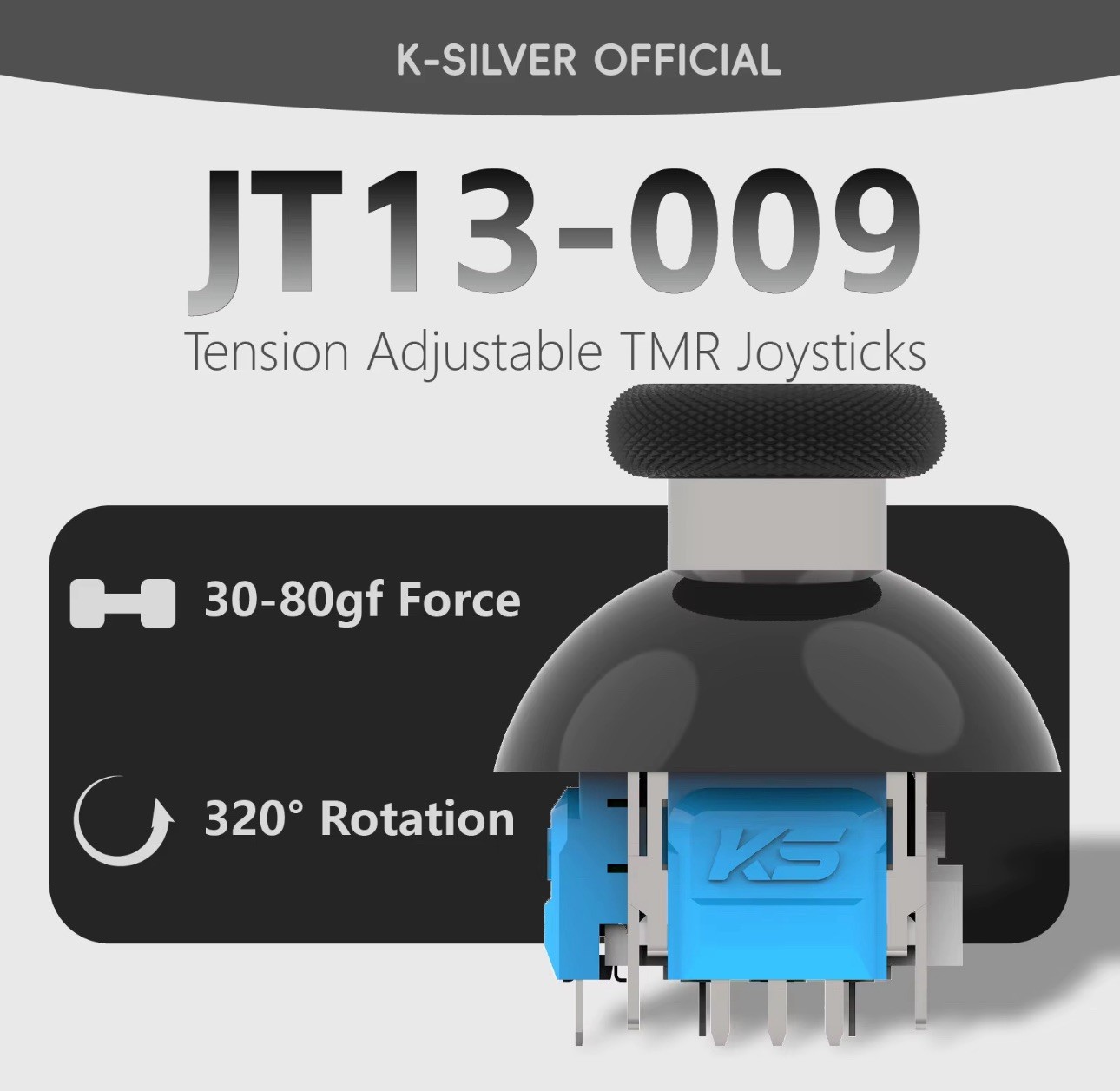 Ksilver Tension Adjustable TMR MagneticJoystick Replacement Module for Ps5(PAIR)