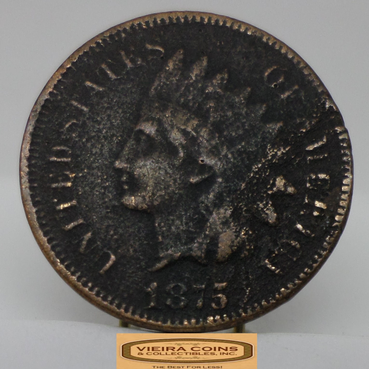 1875 Indian Head One Cent - #C52338NQ