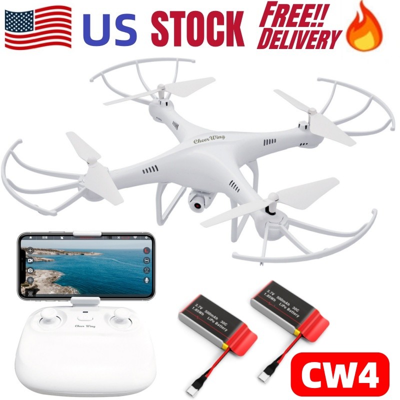 CW4 RC Drone Quadcopter 2.4Ghz w/ 720P HD Camera WiFi FPV Foldable 3D Flips Gift