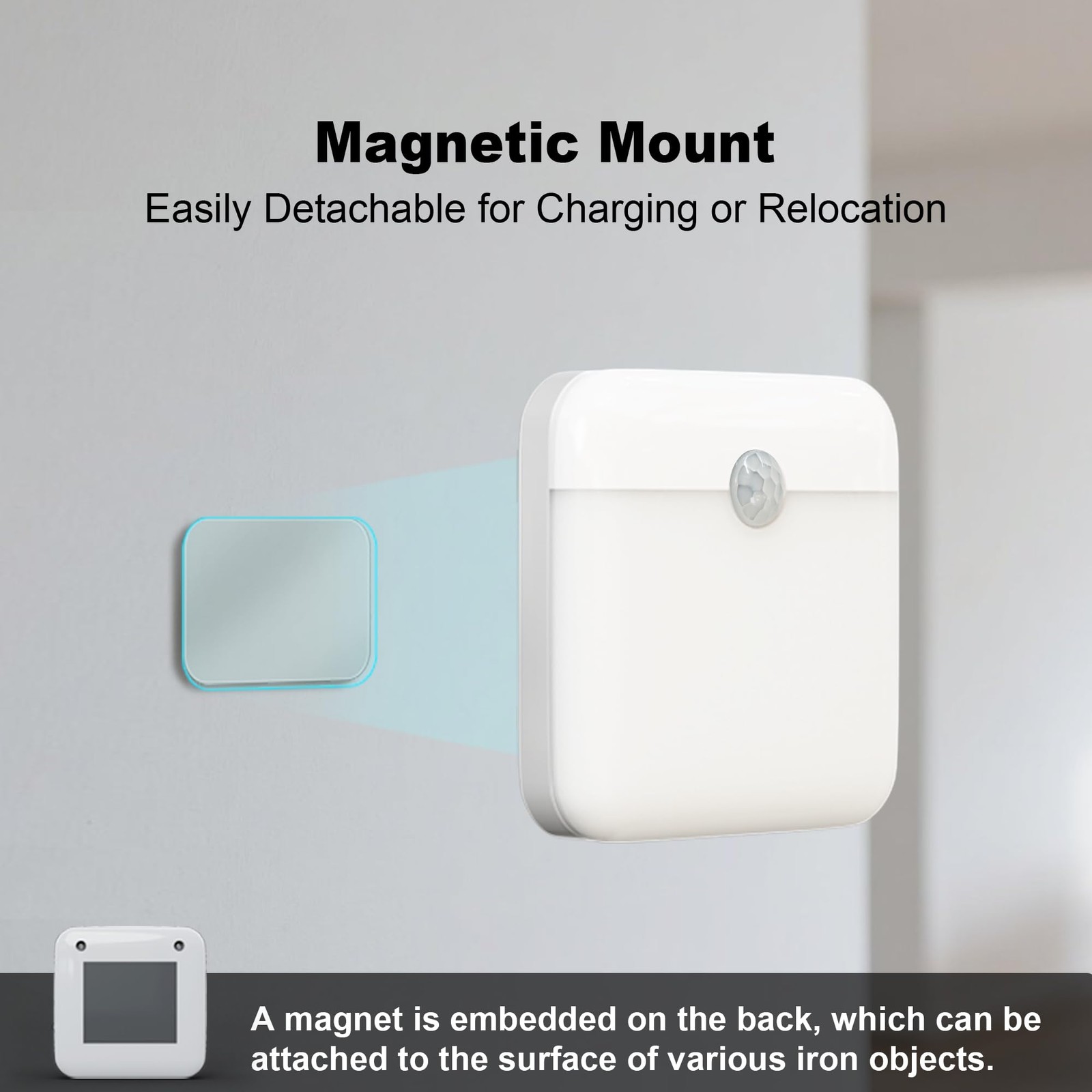 LED Sensor Night Light 2-Pack with Dusk Sensor and Motion Sensor, Rechargeabl...