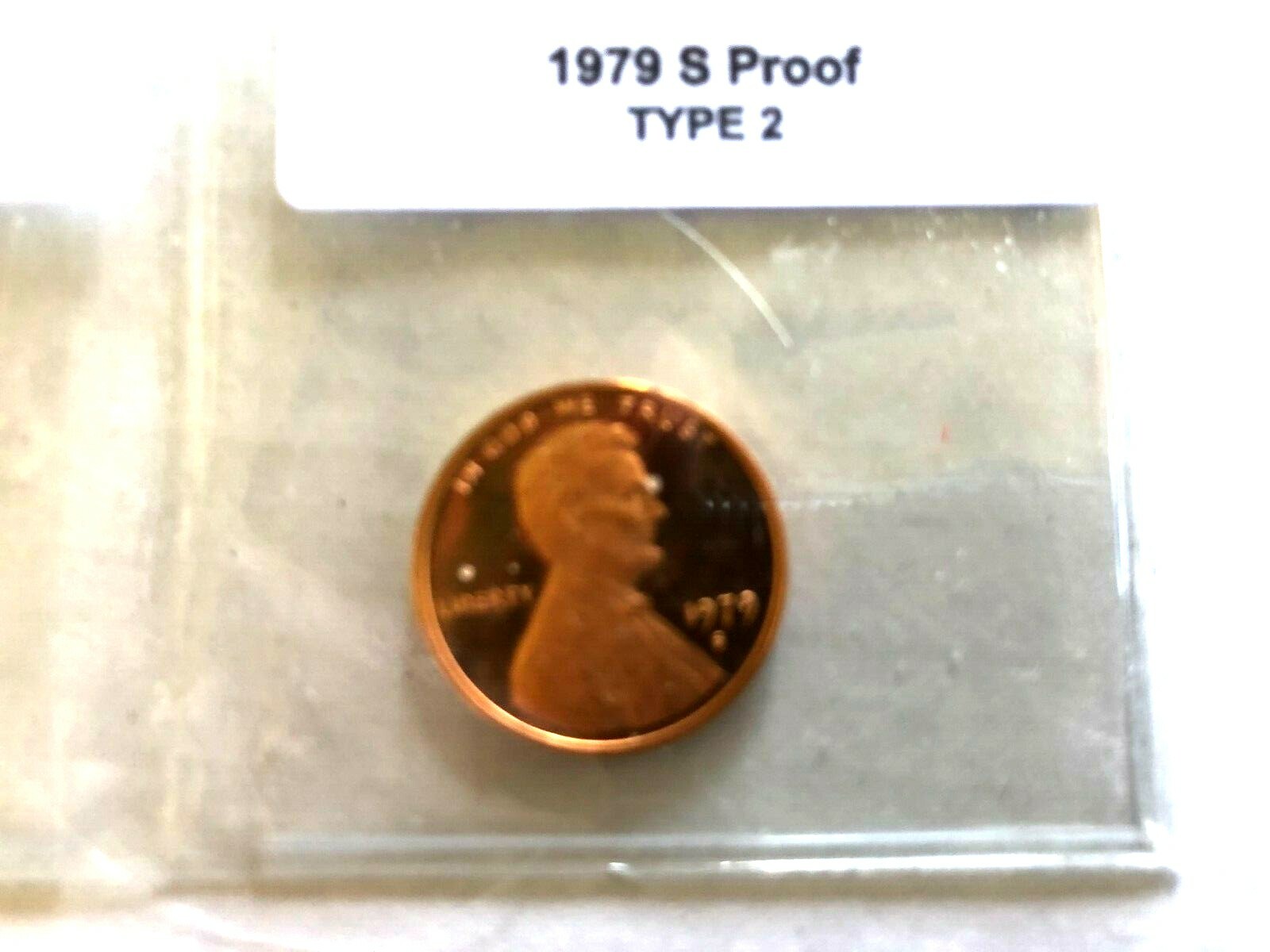 1979 S Type 1 & Type 2 Lincoln cent Gem Proof (2 coins)