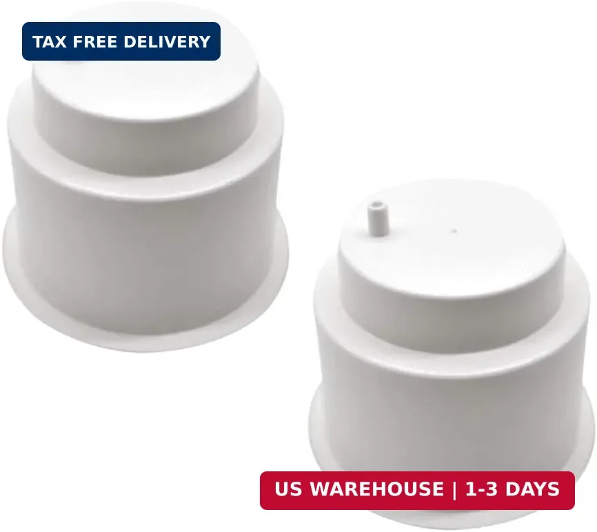 MARINE CITY White Plastic Cup Drink Can Holder with Side Drain, Prevents Overflo