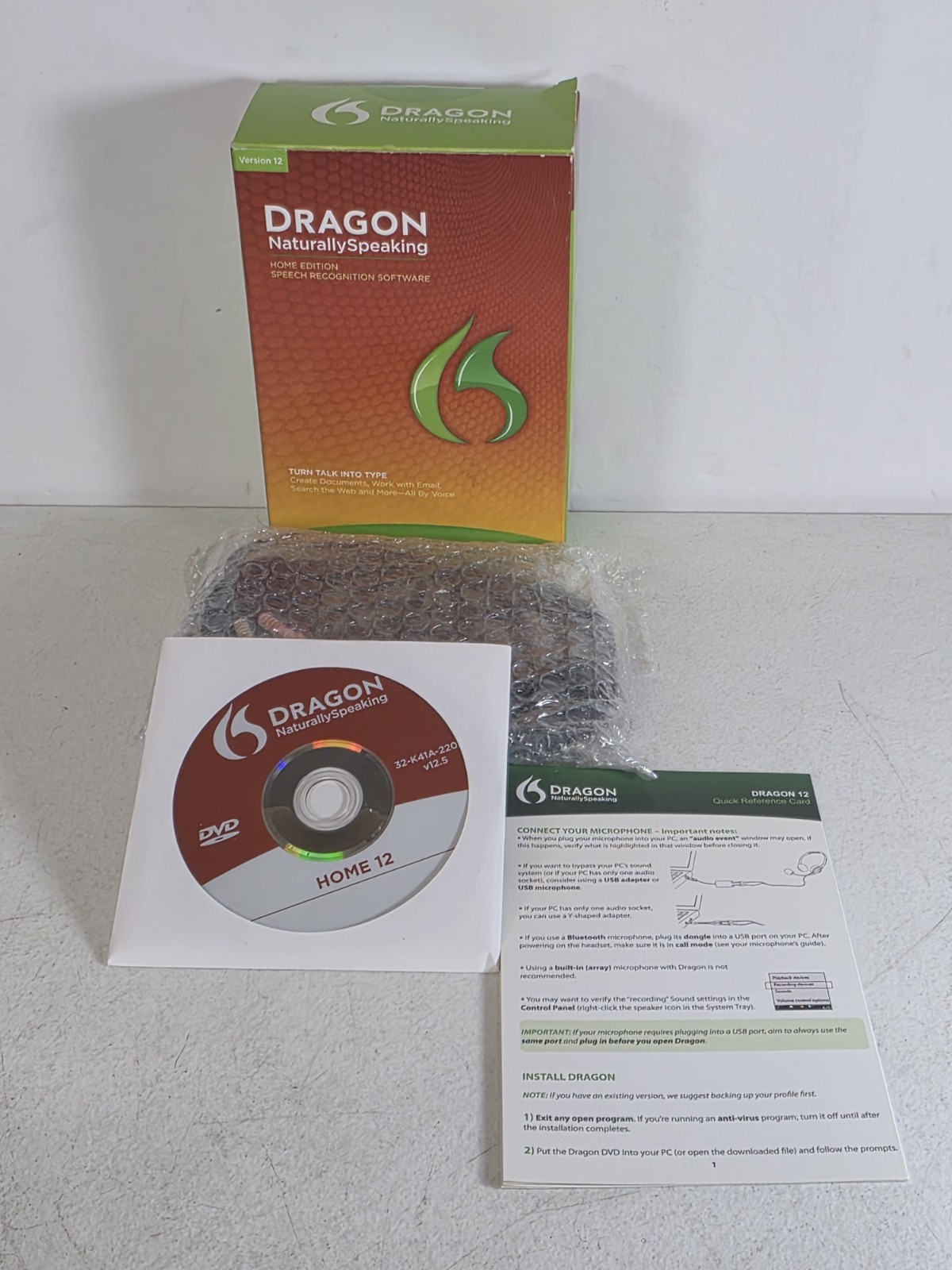 Nuance - Dragon Naturally Speaking 12 Home Edition Speech Recognition Software