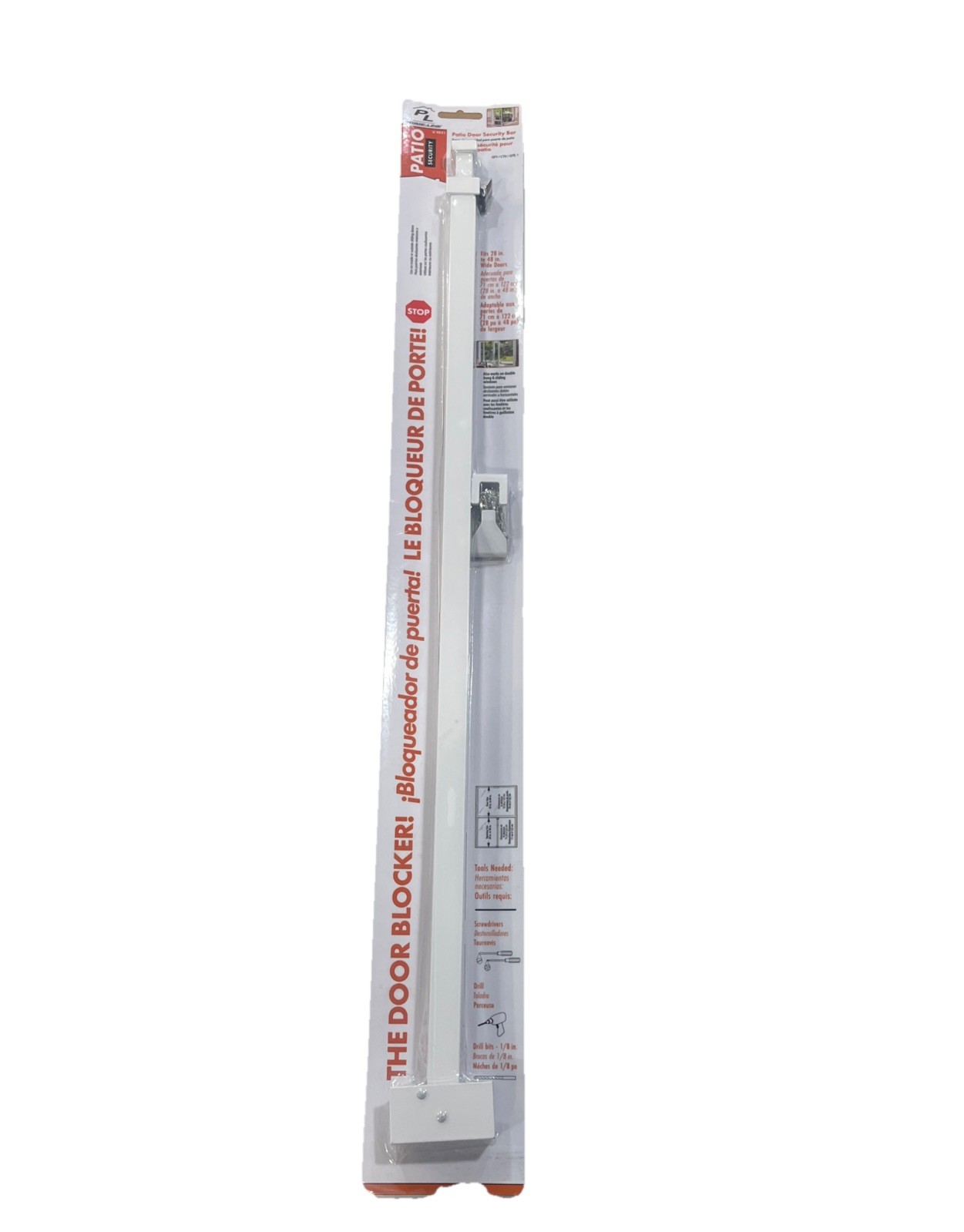 Prime-Line U-9921 Patio Door Security Bar Size 28in-48in