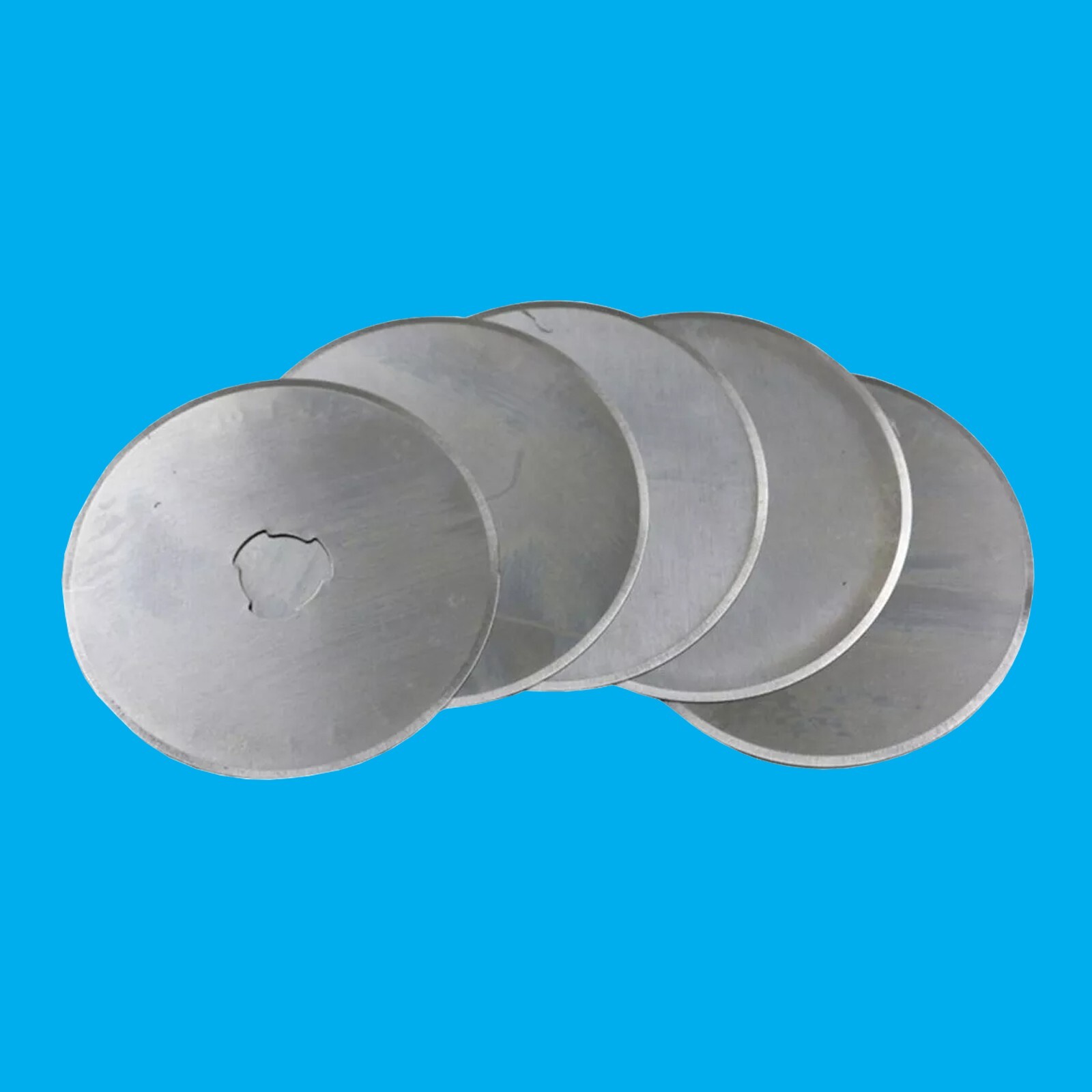 5pc Circular 45mm Rotary Cutter Steel, Round Double Edged, with Storage Case