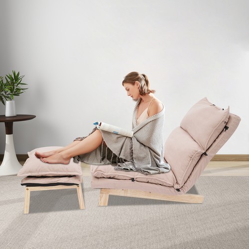 Lounge Chair, Single Lazy Sofa Leisure Balcony Adjustable Recliner USA