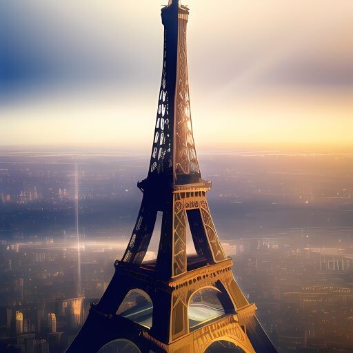 image web design, peinture numérique, fichier pour impression Tour Eiffel Paris
