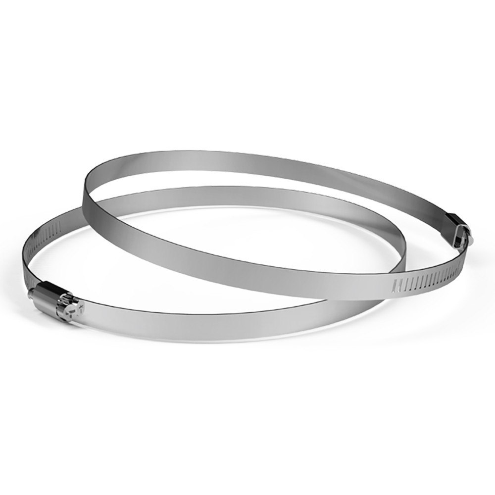 Stainless Steel Clamps, 8-Inch (Pack of 2) for Ducting, Exhaust, Ventilation