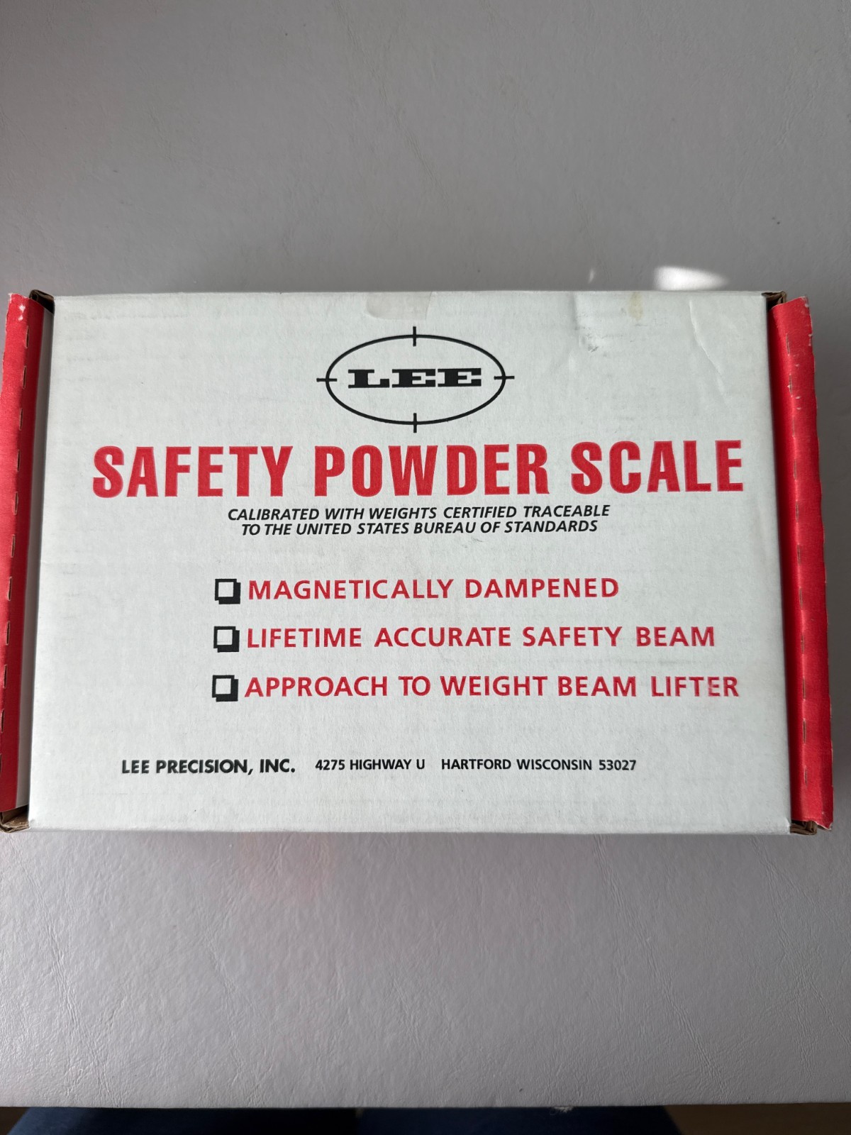 Lee Precision 90681 Safety Magnetic Powder Scale - Red