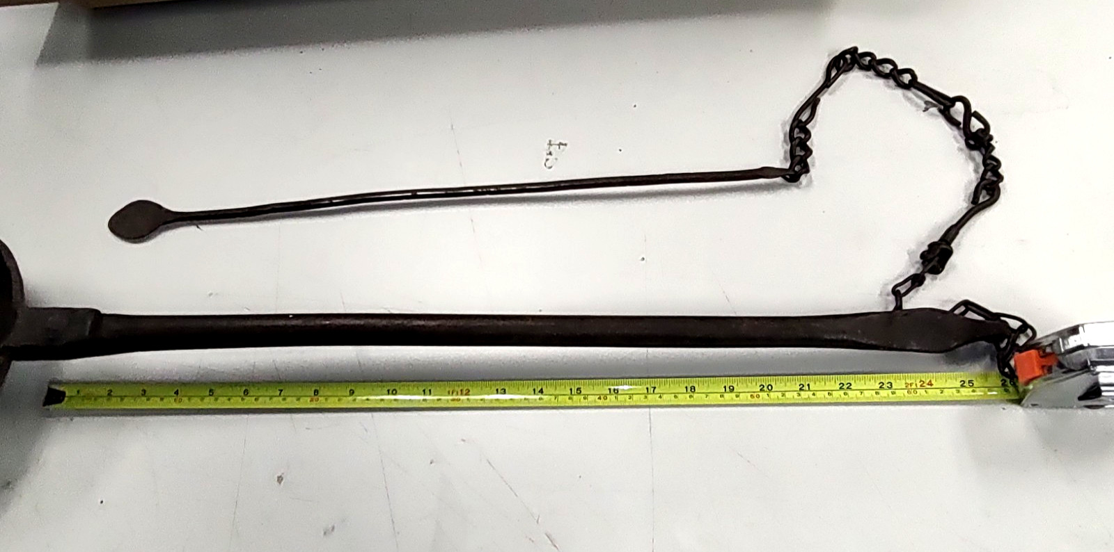 Blacksmith ladel with hand crafted chain 1800's ?
