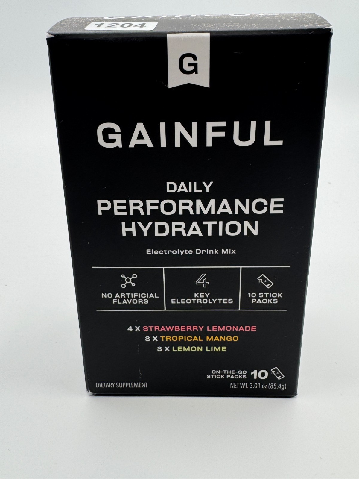 Gainful Daily Performance Hydration Electrolyte Drink Mix 10 Stick Packs