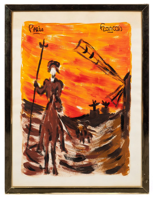 Andre Francois (Romania, 1915-2005)  "Don Quixote" Original Painting