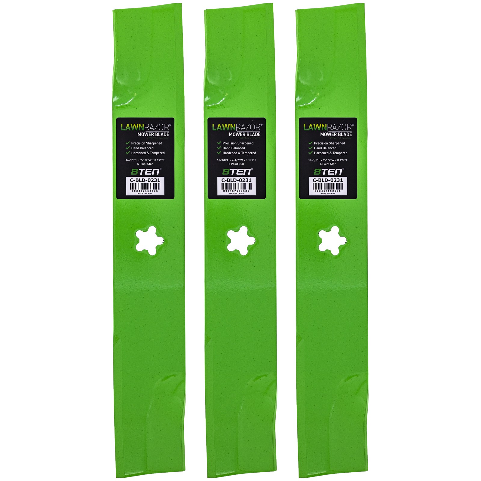 LawnRAZOR Mower Blade for Husqvarna TS348 Z248F YTH2648 YT48XLS GT48XLS 3-Pack