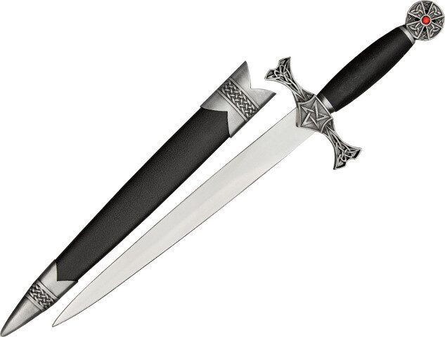China Made Celtic Dagger Knife 21110 14 1/2" overall. 9" stainless double edge d