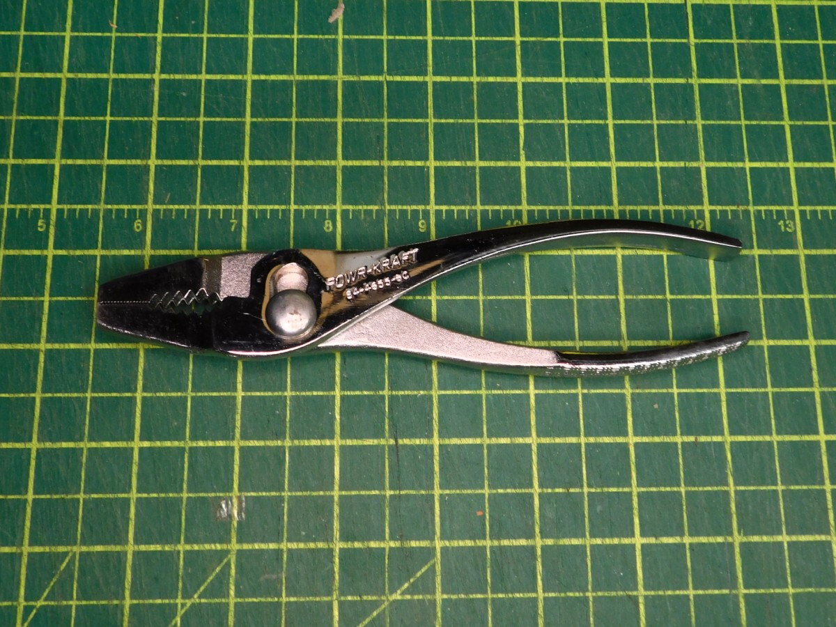 Vintage Powr-Kraft 6-1/2” Slip-Joint Pliers No. 84-4655-6C