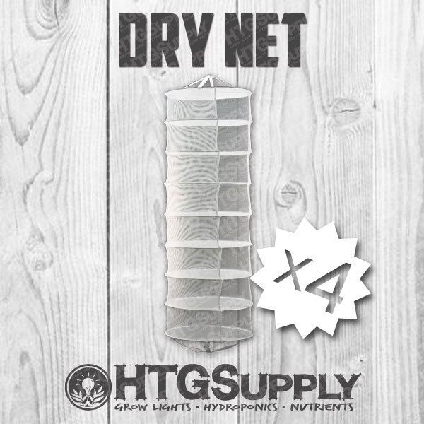 4 PACK 8 TIER DRY NET Collapsible Herb Herbal PLANT DRYING RACK GROW HYDROPONIC