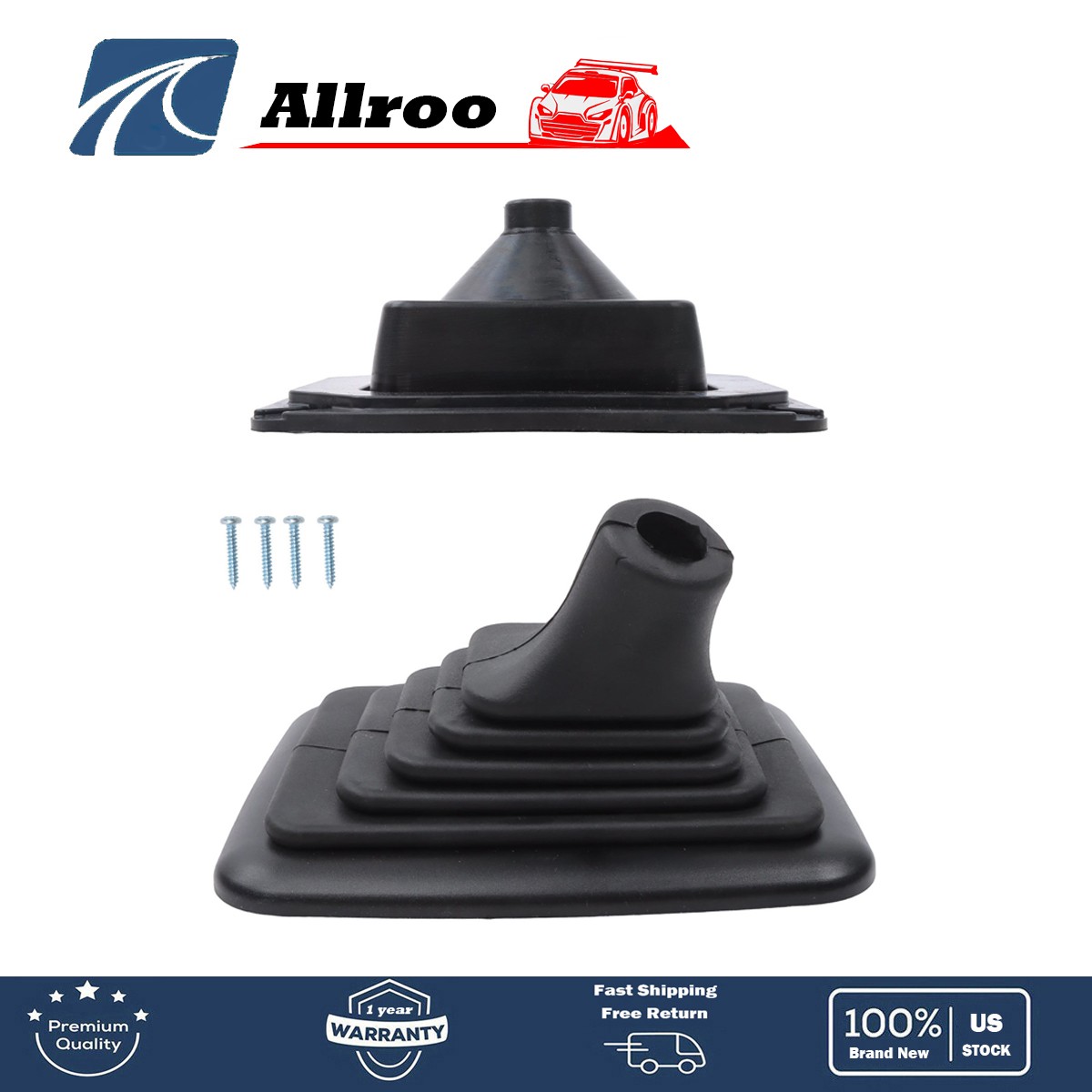 For Ford Bronco F150 F250 F350 1990-1996 Black Trans Gear Shifter Lever Boot