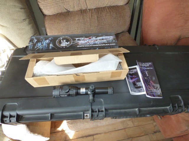 COUNTER SNIPER MILITARY OPTICS DOH323 MATT 1X4X24 SCOPE W/TDRM RETICLES