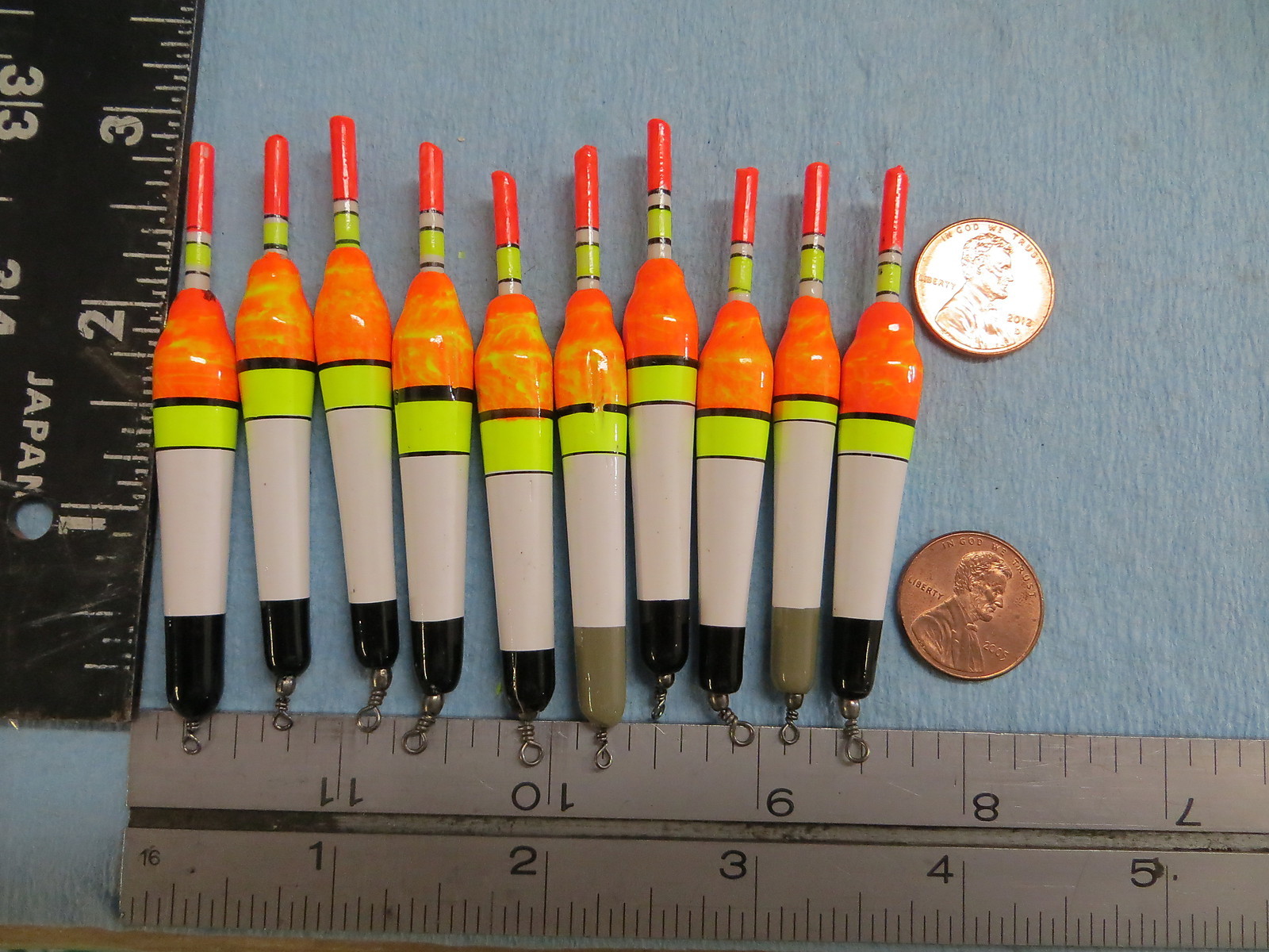 10 NEW WOOD SLIP FLOATS / BOBBERS PANFISH ICE FISHING NO FREEZE UP ON LINE B118