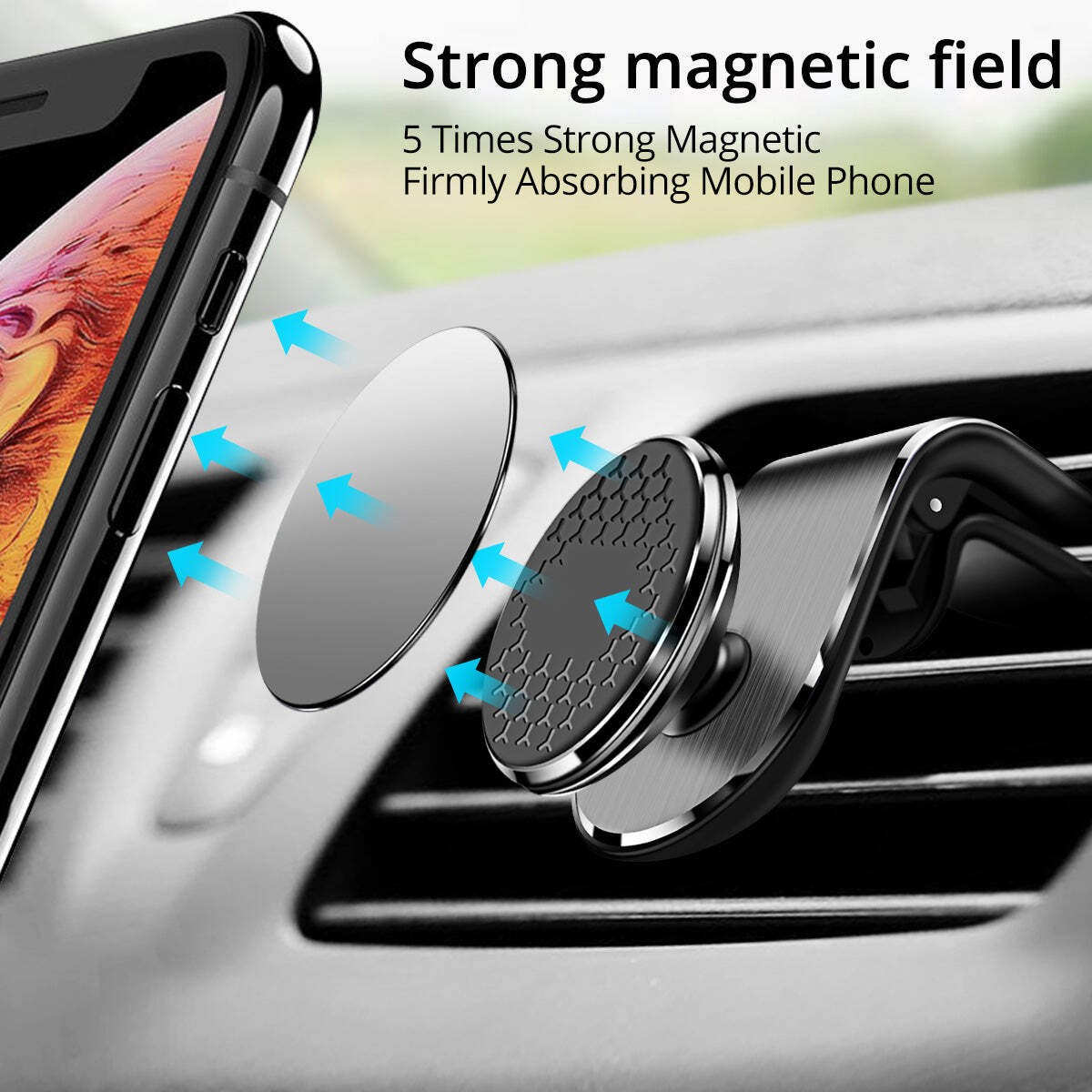 Magnetic Car Phone Holder Air Vent Magnet Mount Smartphone Phone Holder Car Rota