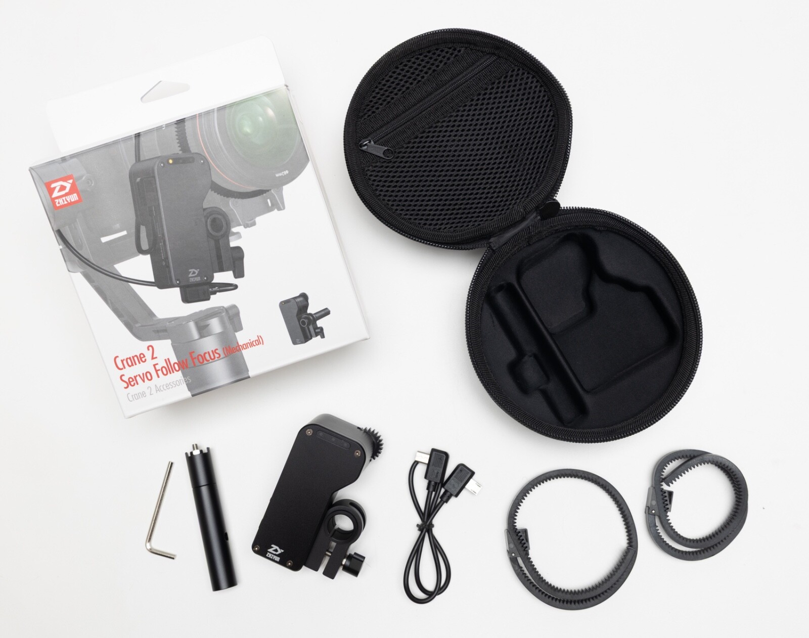 Zhiyun-Tech Wireless Follow Focus Motor for Crane 2 Gimbal Stabilizer + Case