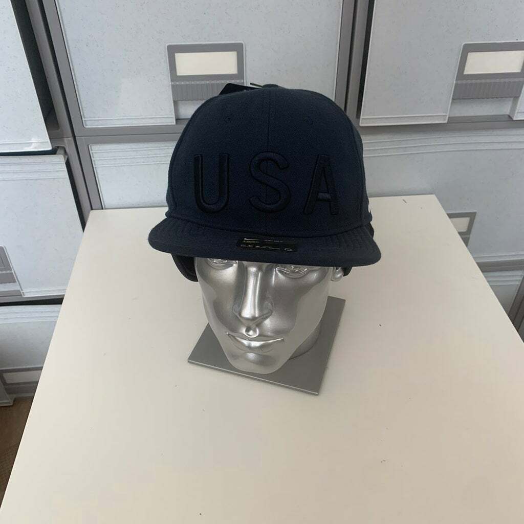 AA3822-475 NWT Nike Olympic Team USA Aerobill Winter Hat Cap Fleece w/Ear Flap