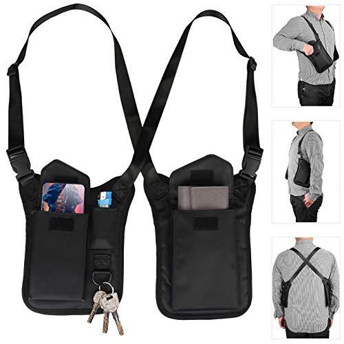 Anti-Theft Hidden Underarm Strap Wallet Phone Holster Bag Leisure Double Pouch